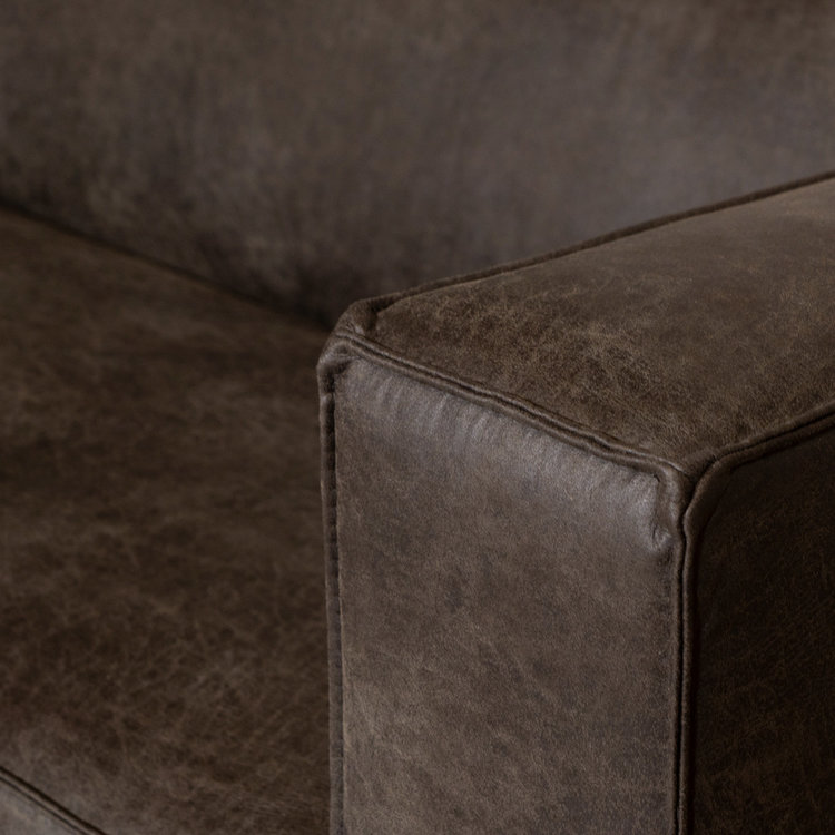 Ledersofa Memphis 2,5-Sitzer anthrazit