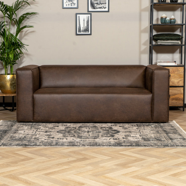 Ledersofa Memphis 2,5-Sitzer braun