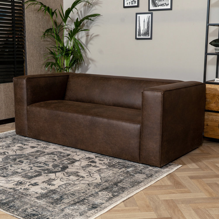 Ledersofa Memphis 2,5-Sitzer braun