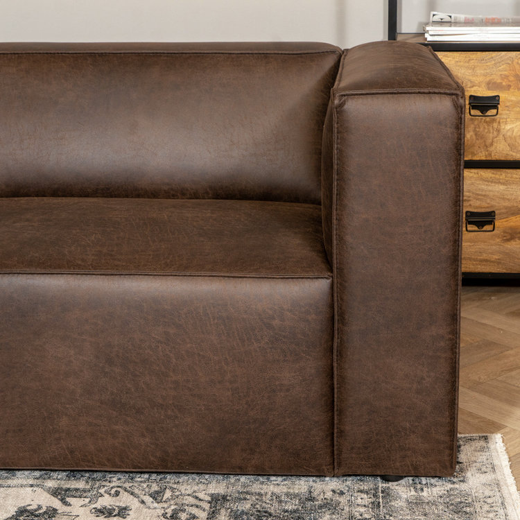 Ledersofa Memphis 2,5-Sitzer braun