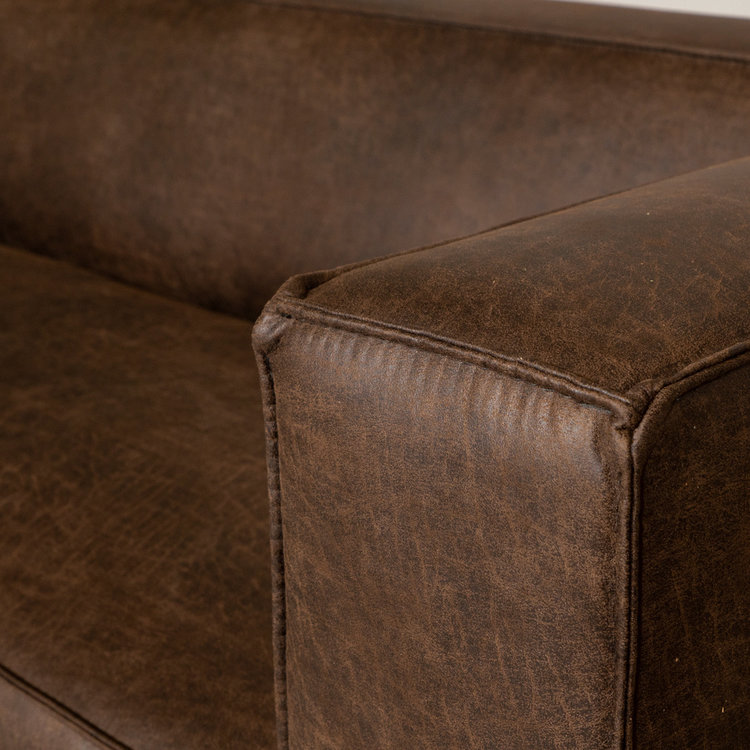 Ledersofa Memphis 2,5-Sitzer braun