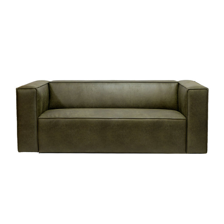 Ledersofa Memphis 2,5-Sitzer olivgrün