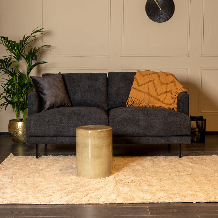 Bouclé Sofa Denver 2,5-Sitzer schwarz