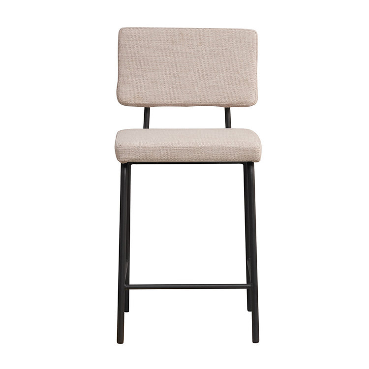 Barhocker Espen recycelter Stoff beige 64 - 77 cm