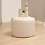Hocker Hilda rund Stoff off white