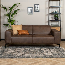 Leder Sofa Vegas 2,5-Sitzer braun