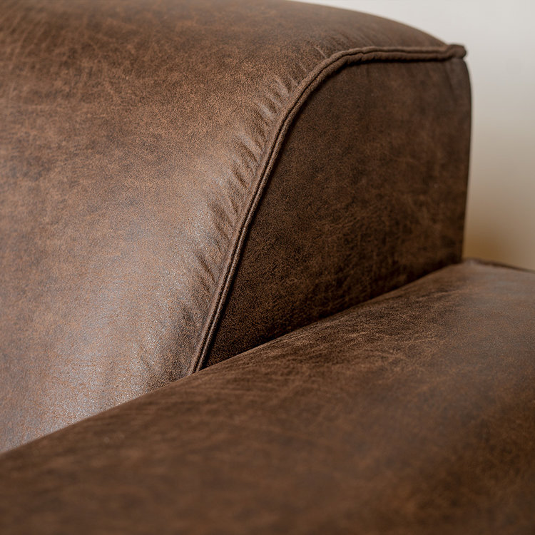 Leder Sofa Vegas 2,5-Sitzer braun