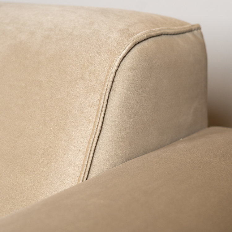 Samt Sofa Vegas 2,5-Sitzer beige