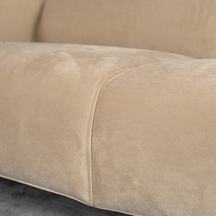 Samt Sofa Vegas 2,5-Sitzer beige