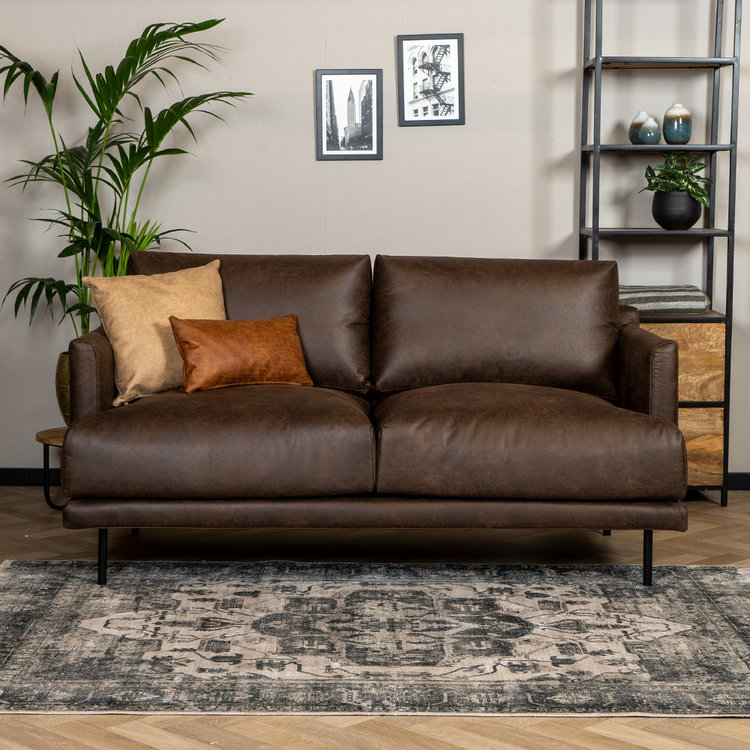 Ledersofa Denver 2,5-Sitzer braun