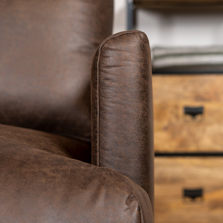 Ledersofa Denver 2,5-Sitzer braun