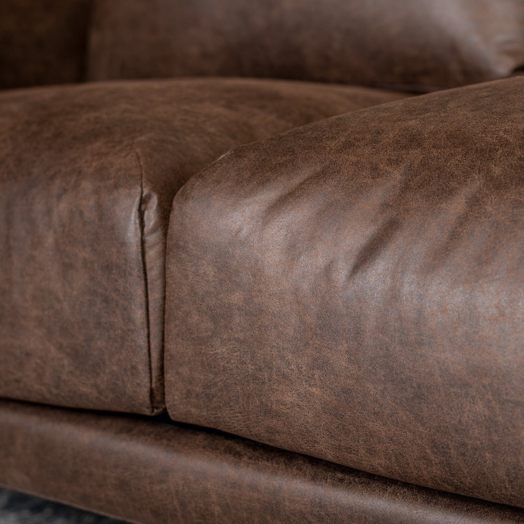 Ledersofa Denver 2,5-Sitzer braun