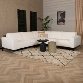 Ecksofa Vegas Bouclé weiß links/rechts