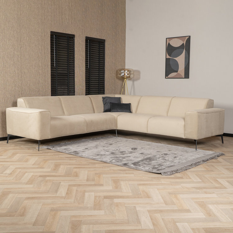 Ecksofa Vegas Samt beige links/rechts