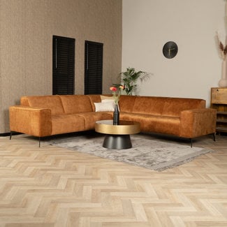 Ecksofa Vegas Samt ockergelb links/rechts