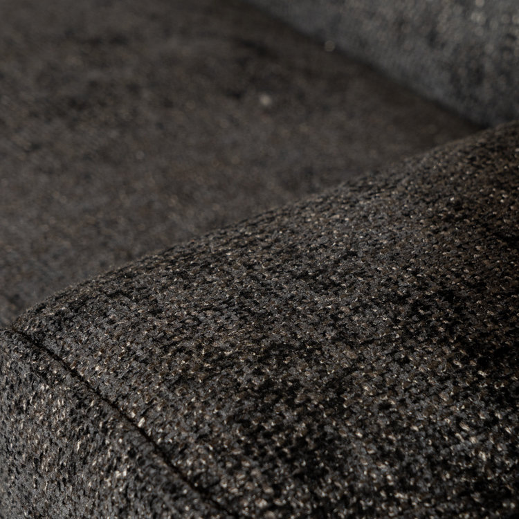 Ecksofa Vegas Chenille schwarz links/rechts