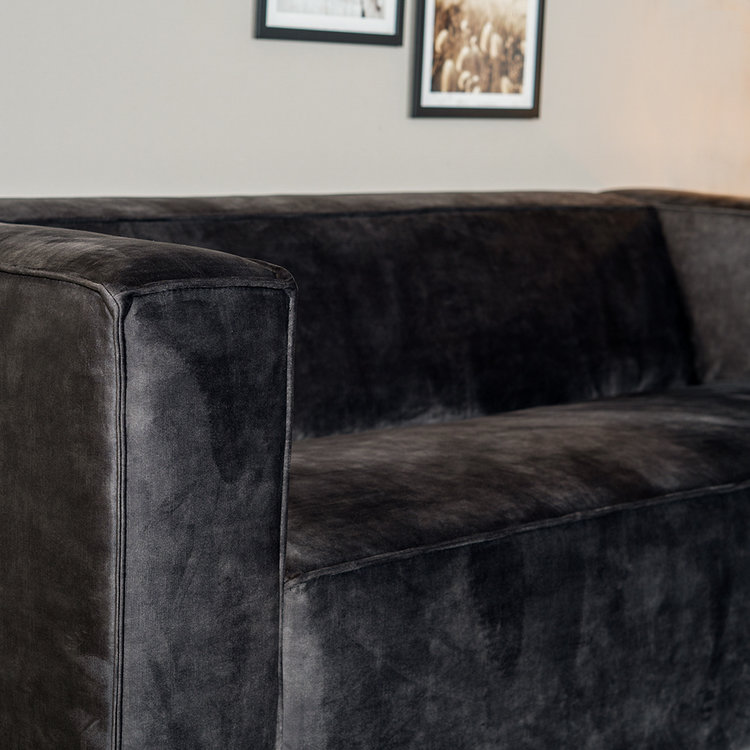 Samt Sofa Memphis 2,5-Sitzer anthrazit