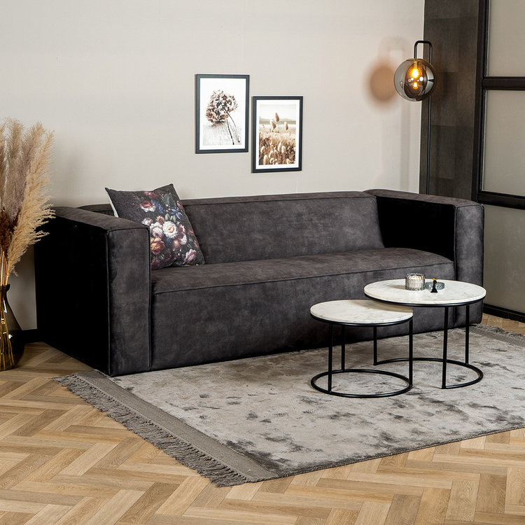 Samt Sofa Memphis 3-Sitzer anthrazit