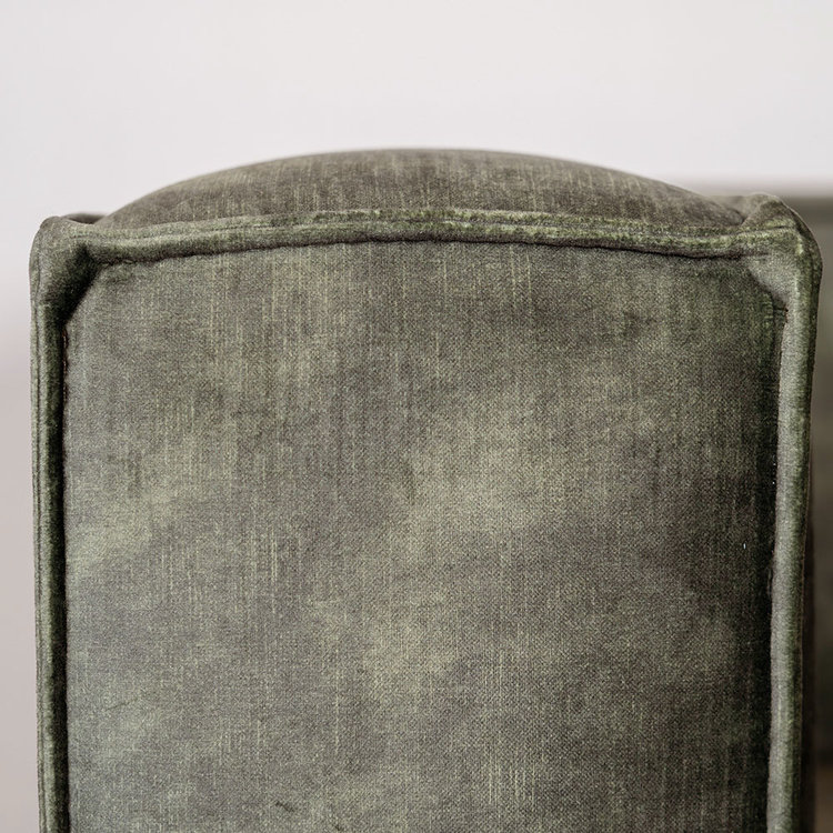 Ecksofa Memphis Samt grün rechts