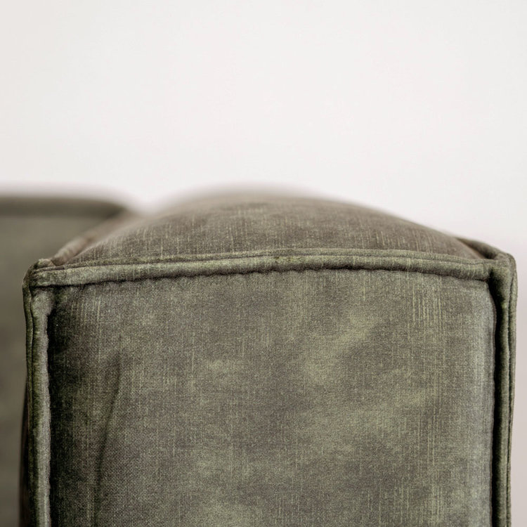 Ecksofa Memphis Samt grün links