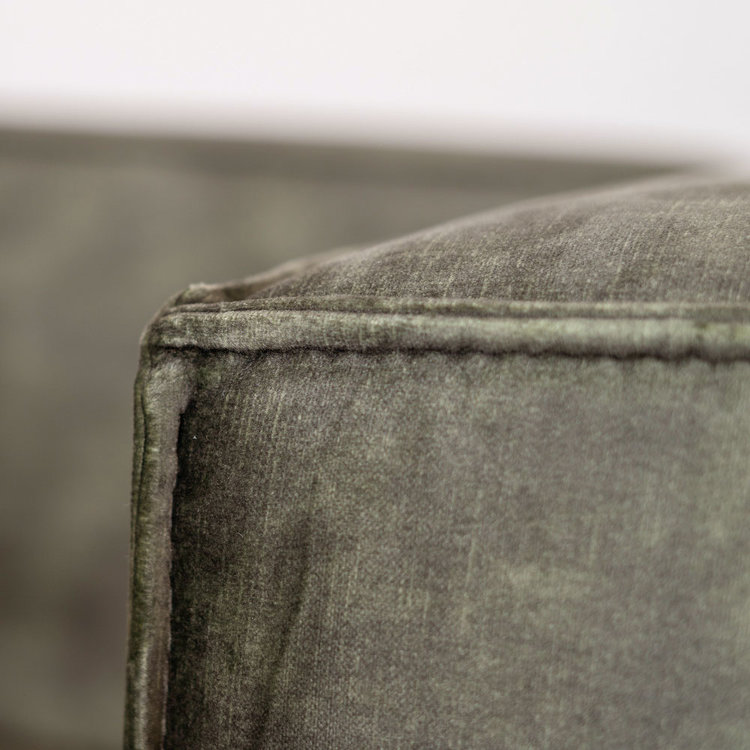 Ecksofa Memphis Samt grün links