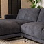 Ecksofa Denver Bouclé schwarz Links