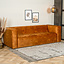 Samt Sofa Memphis 3-Sitzer ockergelb/cognac