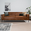 Ledersofa Kansas 3-Sitzer cognac