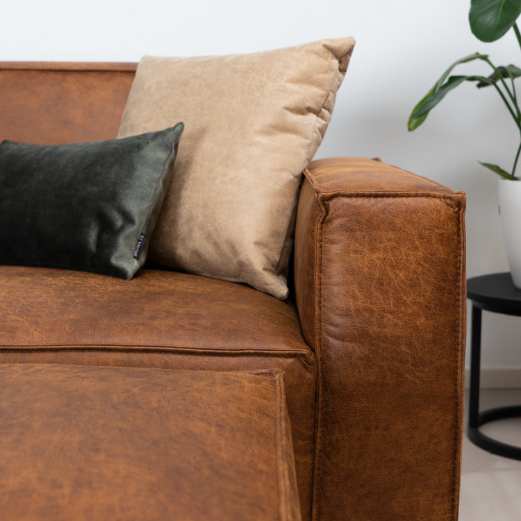 Ledersofa Kansas 3-Sitzer cognac