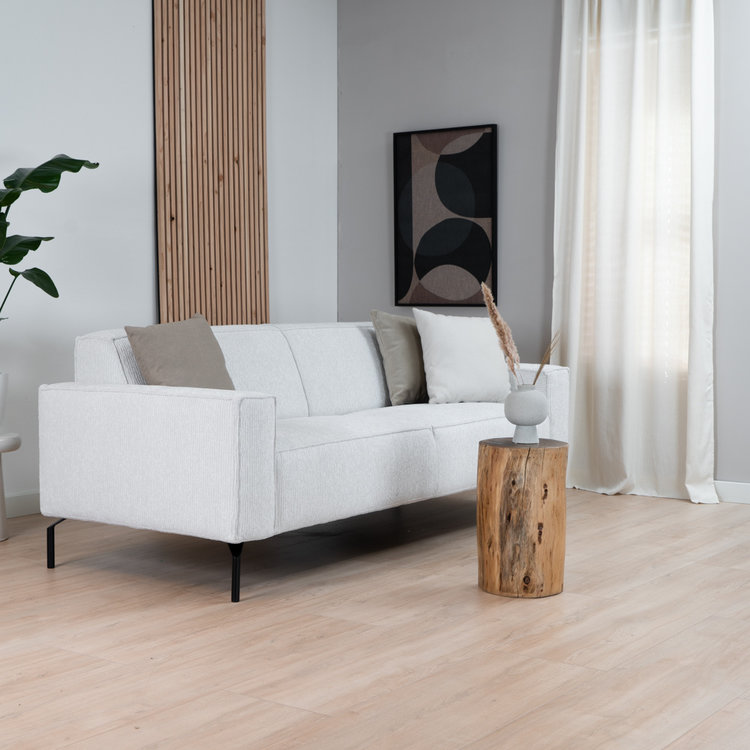 Sofa 3-Sitzer Kansas Stoff off white