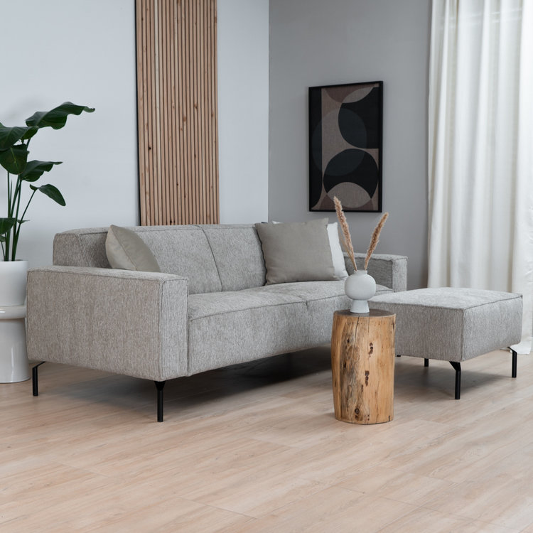 Sofa 3-Sitzer Kansas Stoff taupe