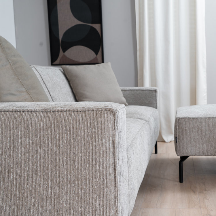 Sofa 3-Sitzer Kansas Stoff taupe