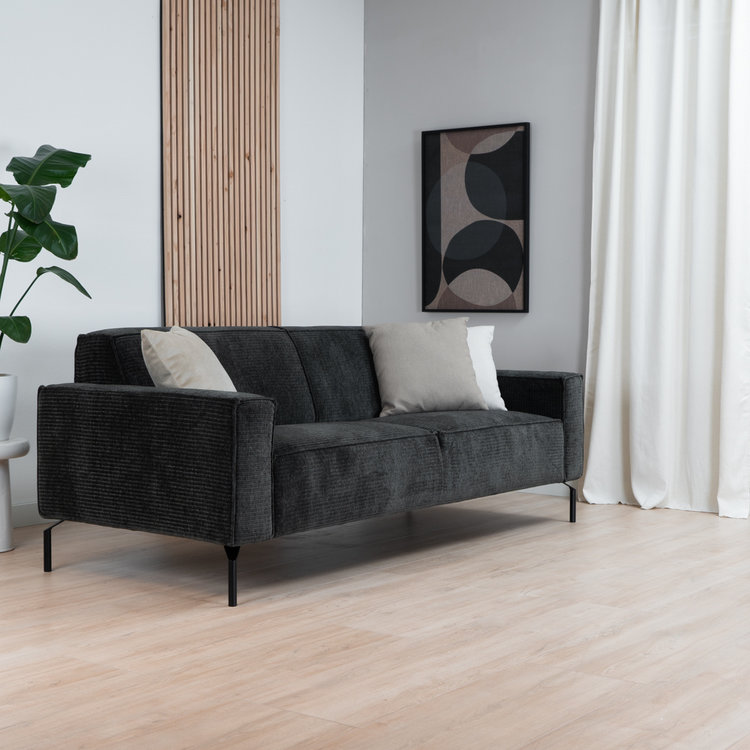 Chenille Sofa Kansas 3-Sitzer grün