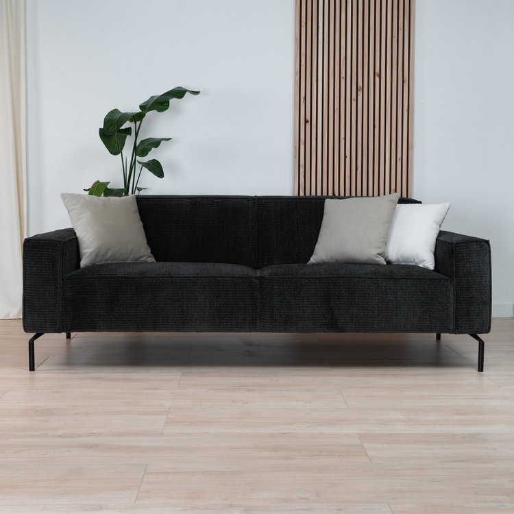 Chenille Sofa Kansas 3-Sitzer grün