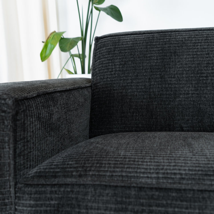 Chenille Sofa Kansas 3-Sitzer grün