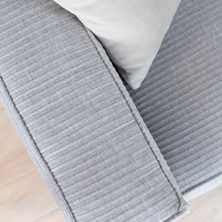 Chenille Sofa Kansas 3-Sitzer hellgrau