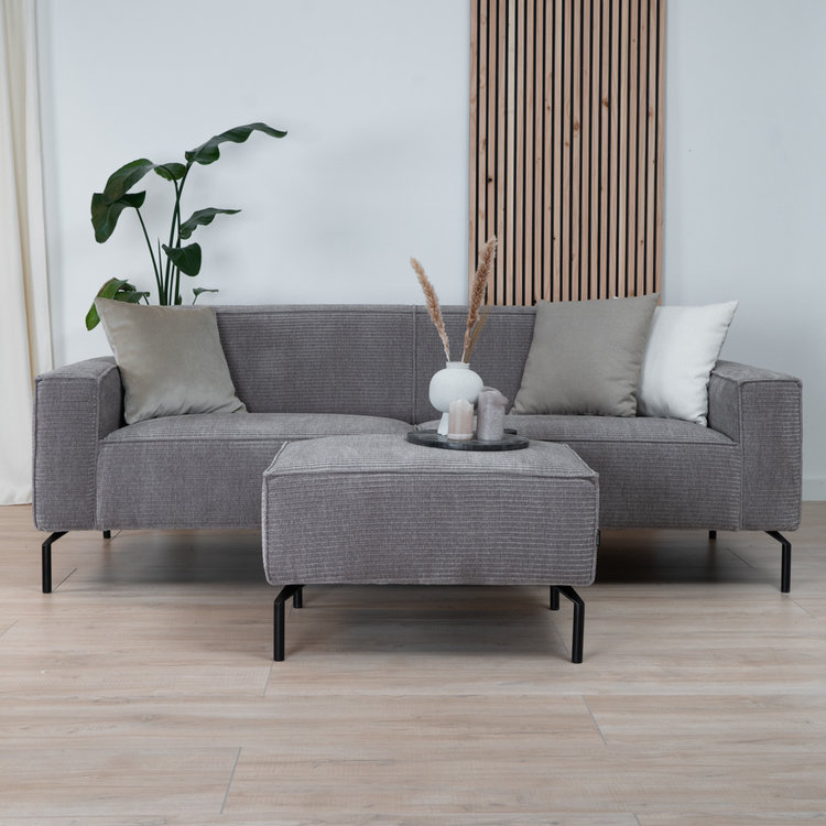 Chenille Hocker Kansas taupe