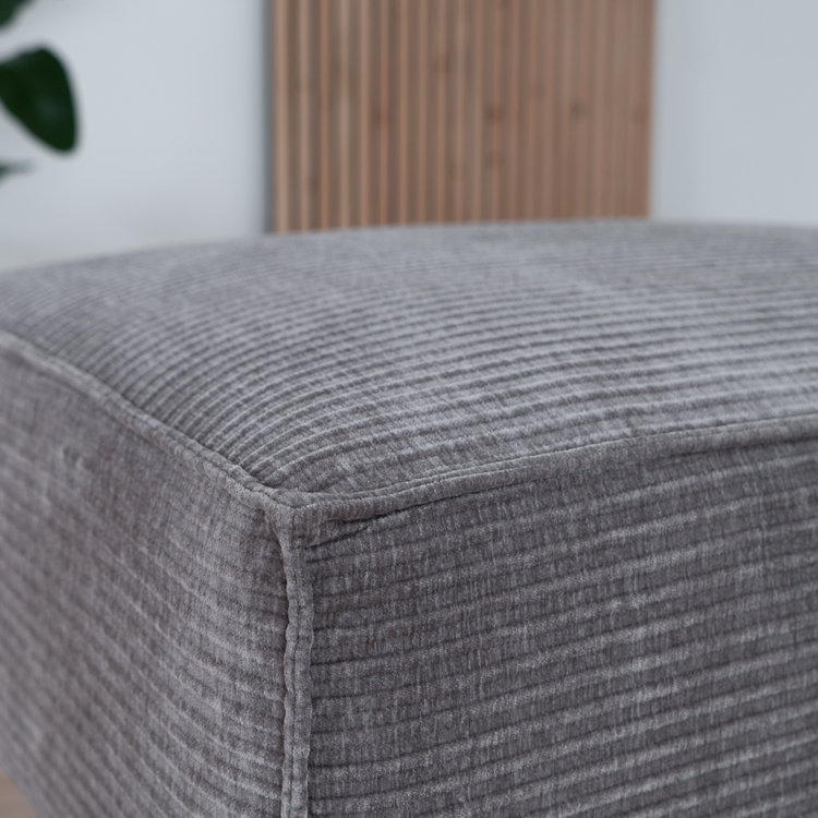 Chenille Hocker Kansas taupe