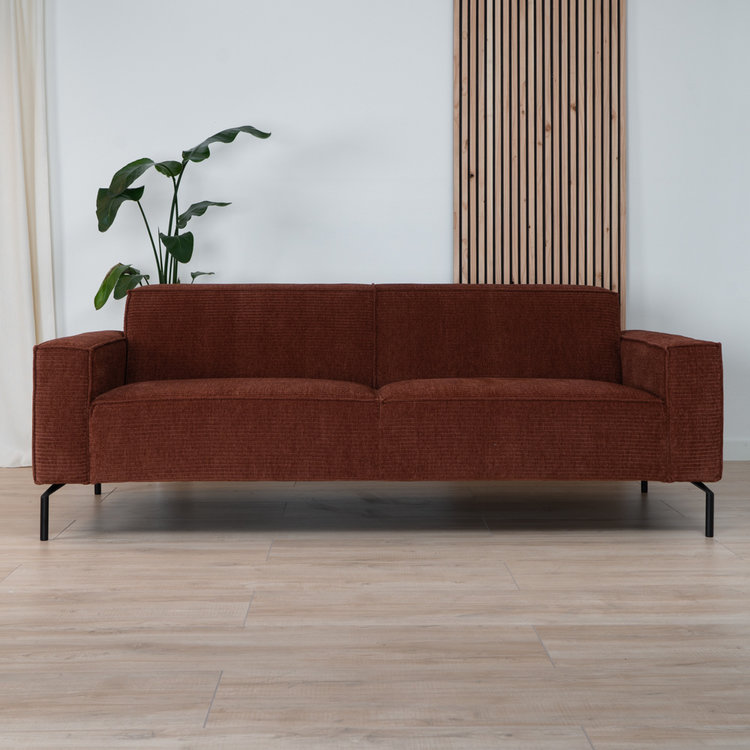 Chenille Sofa Kansas 3-Sitzer kupfer
