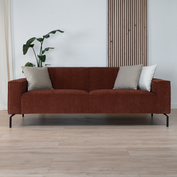 Chenille Sofa Kansas 3-Sitzer kupfer