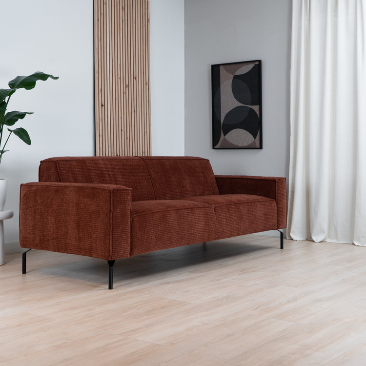 Chenille Sofa Kansas 3-Sitzer kupfer