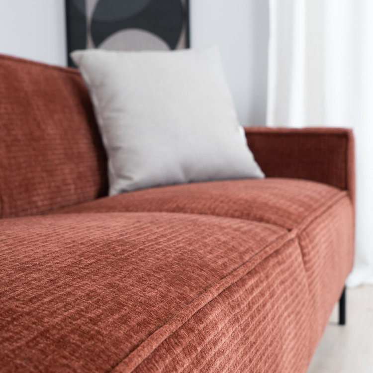 Chenille Sofa Kansas 3-Sitzer kupfer