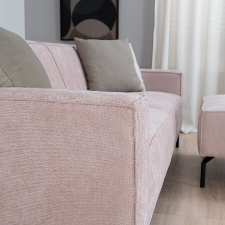 Sofa 3-Sitzer Kansas Stoff rosa