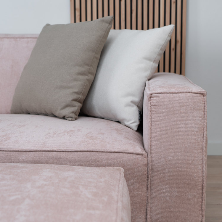 Sofa 3-Sitzer Kansas Stoff rosa