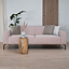 Sofa 3-Sitzer Kansas Stoff rosa