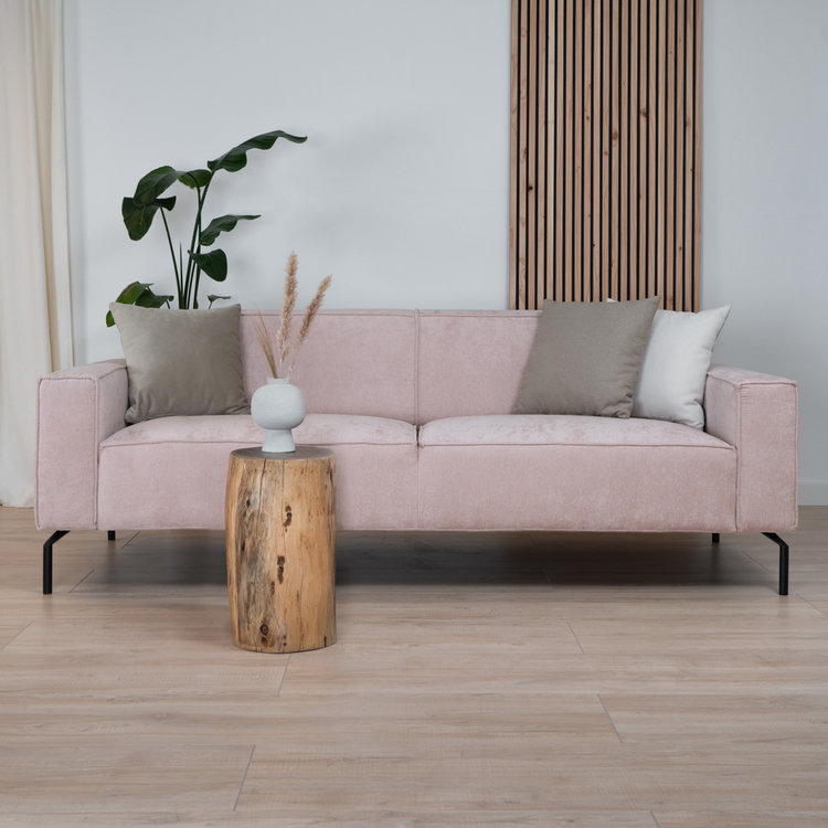 Sofa 3-Sitzer Kansas Stoff rosa