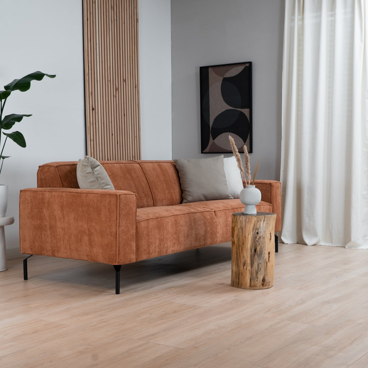 Sofa 3-Sitzer Kansas Stoff terracotta