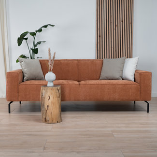 Sofa 3-Sitzer Kansas Stoff terracotta