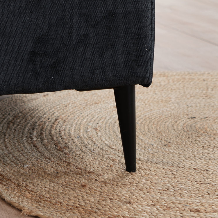 Sofa 2-Sitzer Orlando Stoff schwarz