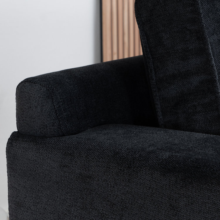 Sofa 2-Sitzer Orlando Stoff schwarz